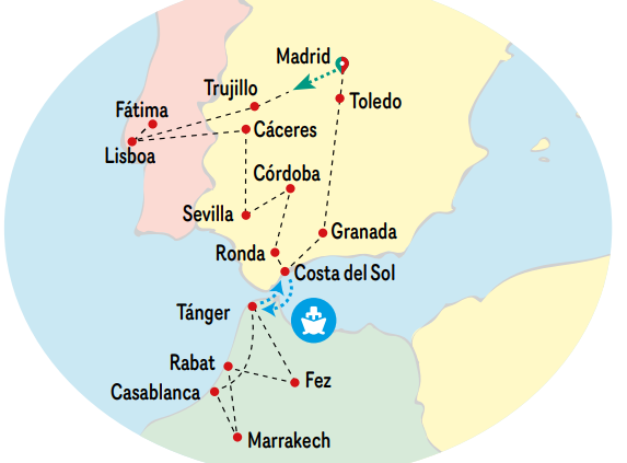 Mapa del viaje